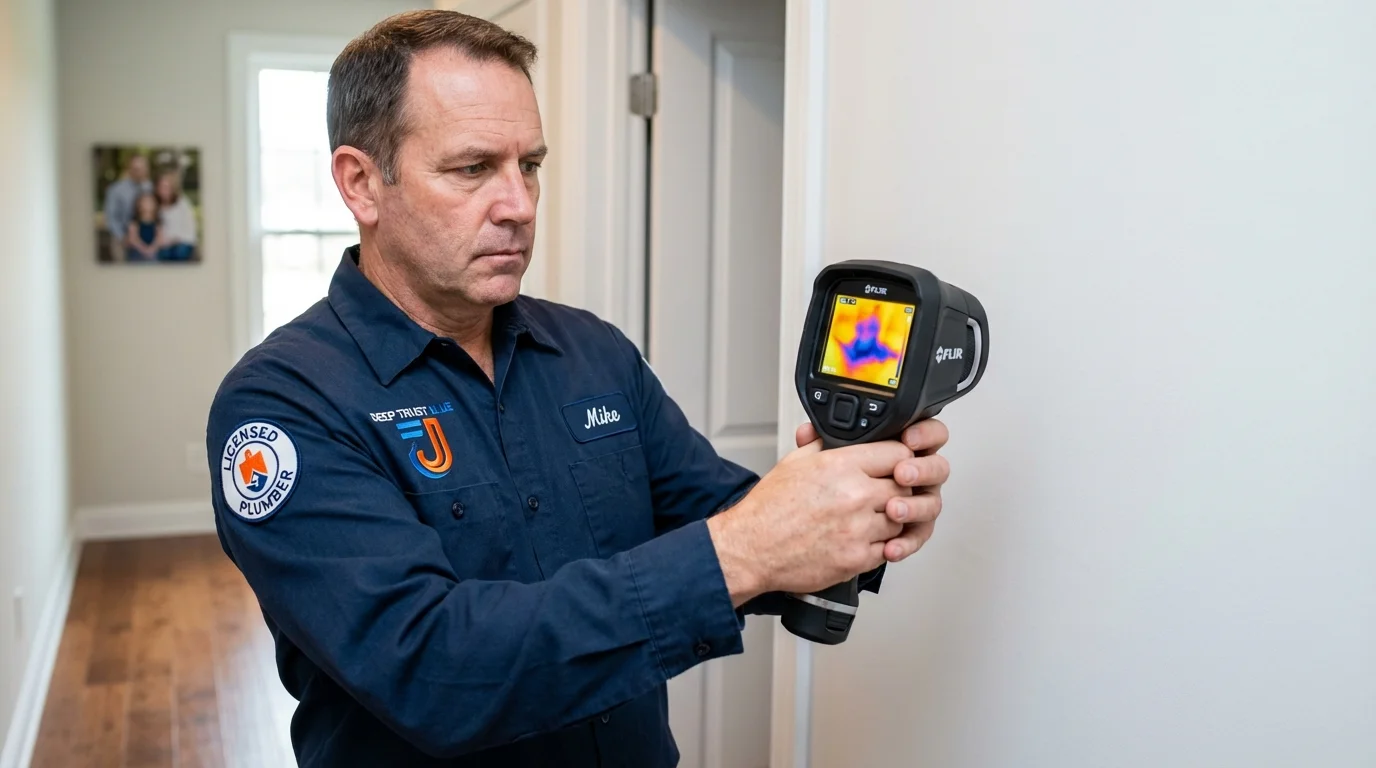 Thermal imaging leak detection by Johns Plumbing LLC in Bluefield
